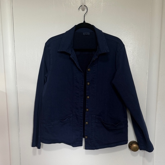 mason & belle Jackets & Blazers - Navy Utility Cargo Jacket